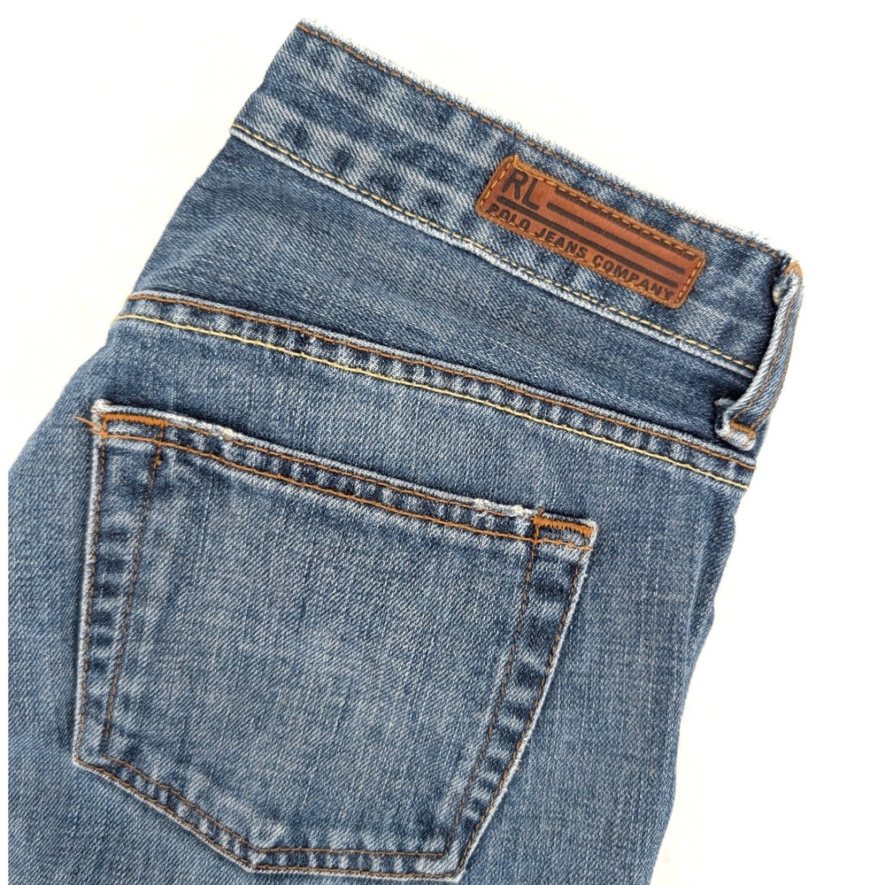 Y2K Polo Ralph Lauren Kelly Straight Leg Low Rise Medium Wash Denim Jeans 8x30